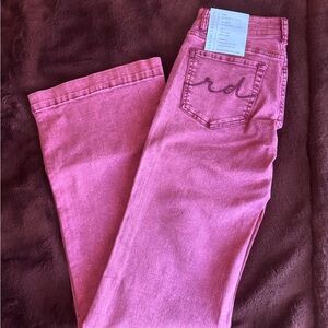 Red Straight Leg Women's Jeans